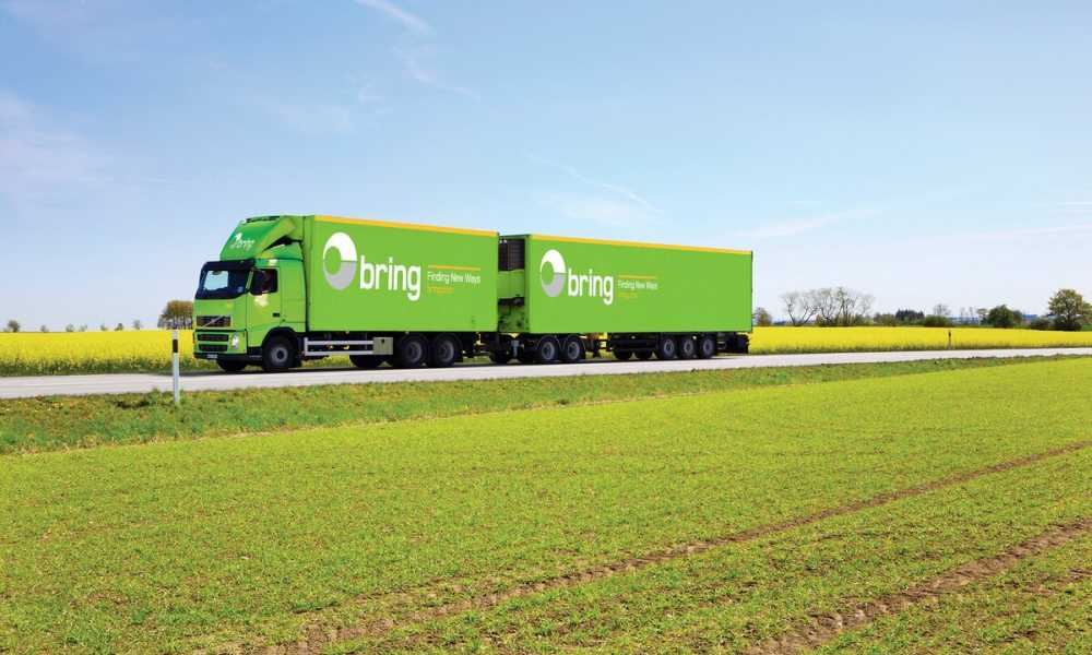 Bring truck on road in field